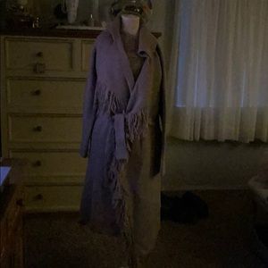 Long sweater jacket w belt brown New York and co